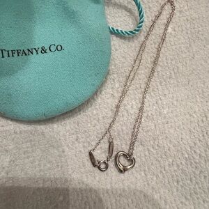 Tiffany & Co. Silver Mini Open Heart Necklace